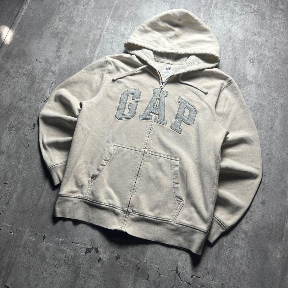 Gap Women's Cream and Tan Hoodie